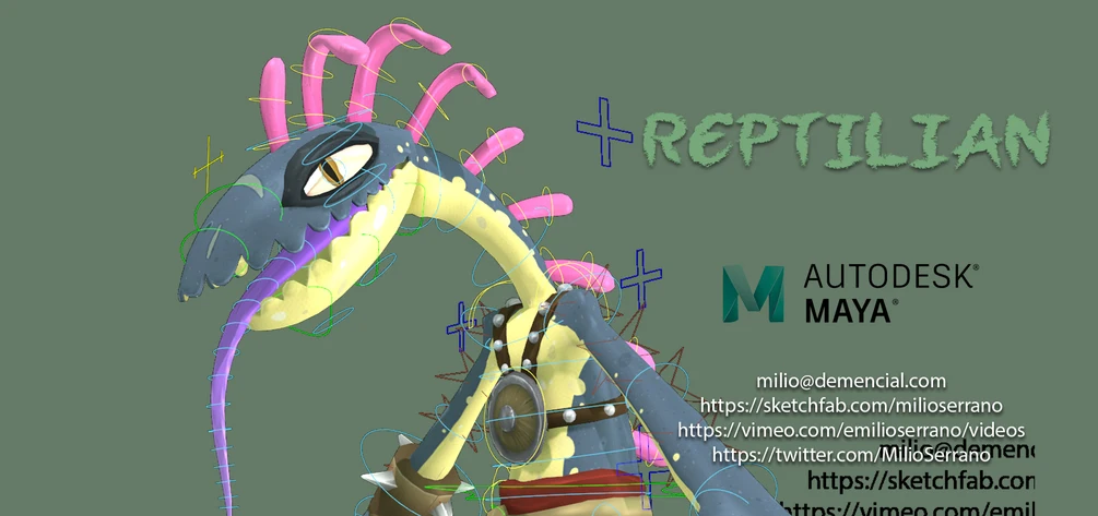 图片[1]-Reptilian_Rig_TexturesUpdated穿山甲-斑狗动画社区