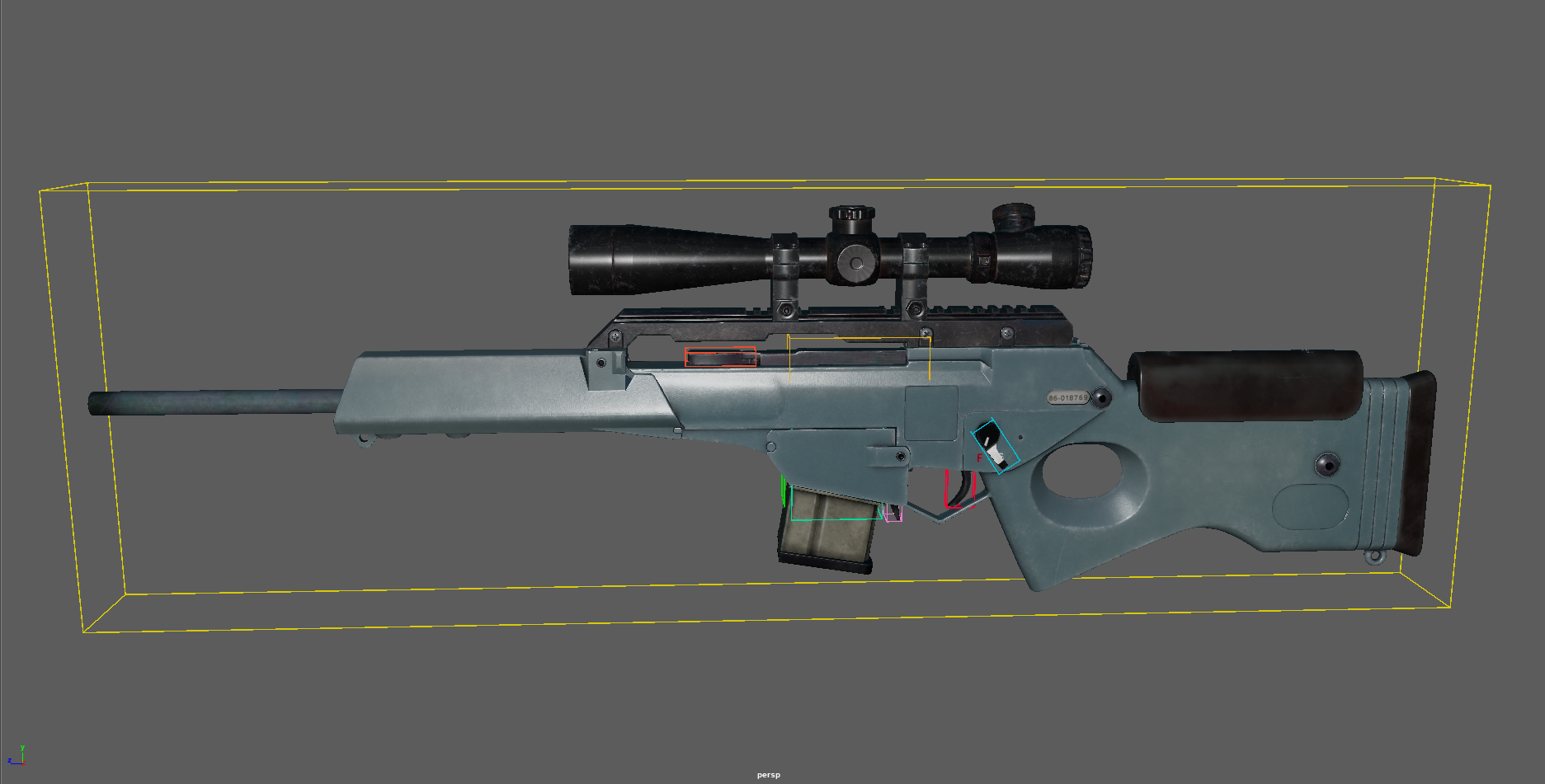 Stingray Sniper Rifle RE4 Remake Rig Maya-斑狗动画分享