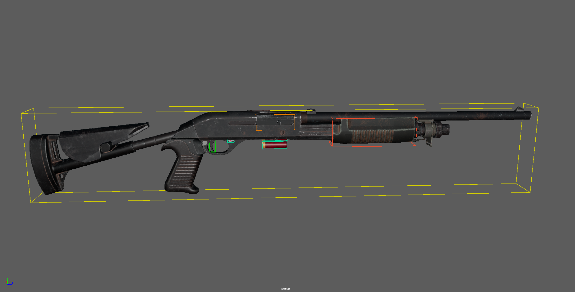 Riot Shotgun RE4 Remake Rig Maya-斑狗动画分享