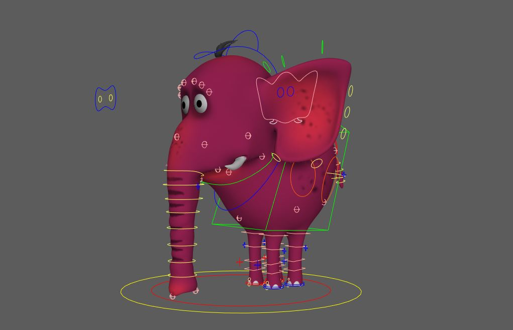 Cartoon Elephant rig（简介）-斑狗动画分享